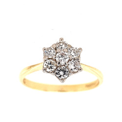 Pre Owned 9ct Diamond Cluster Ring ZP97